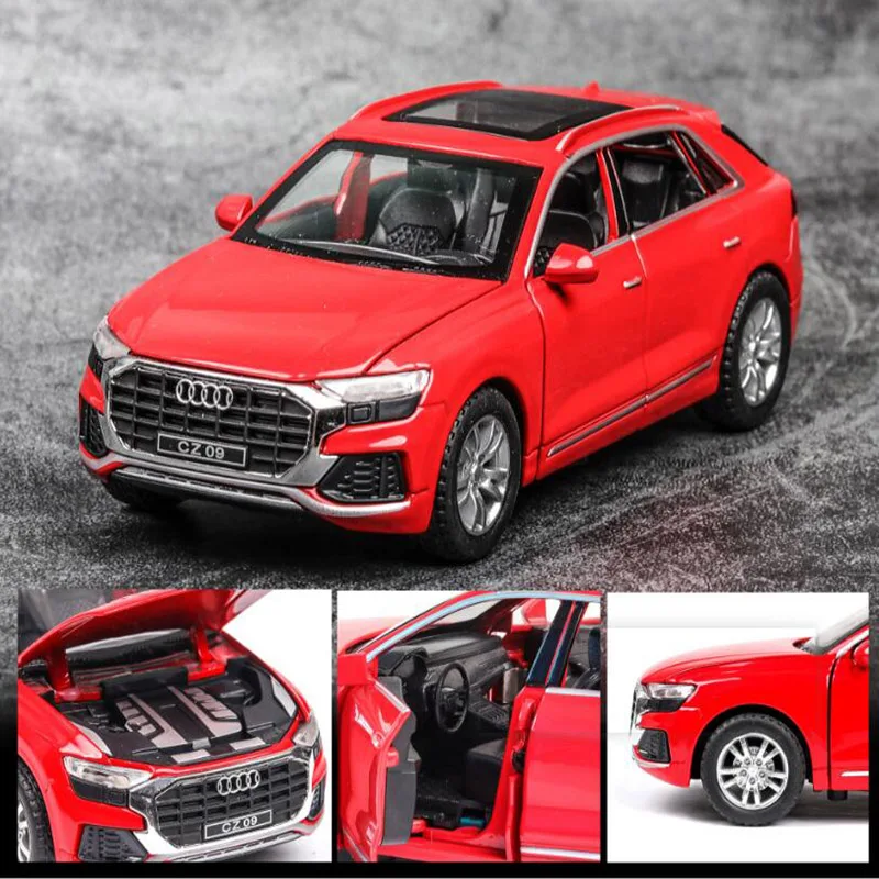 Модель автомобиля Audi Q8 в масштабе 1/32 внедорожник игрушечный автомобиль из сплава