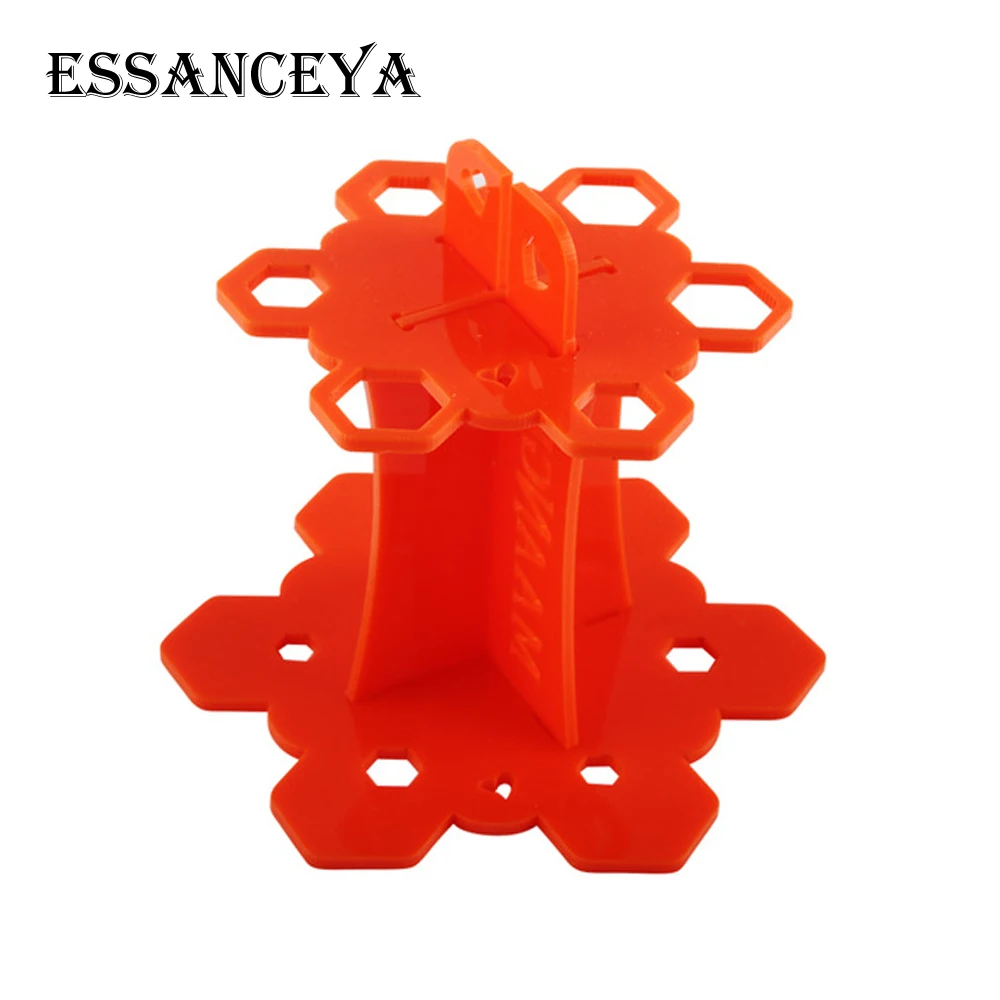 6 отверстий кисти для макияжа акриловый держатель салон Радуга щетка с Сотами