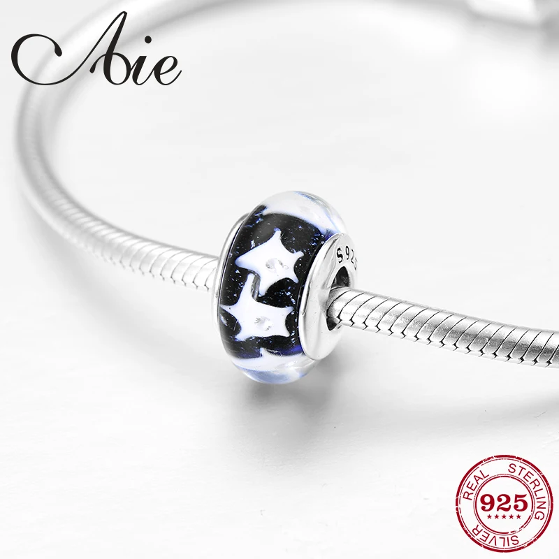 Бусины из муранского стекла с узором в виде звезд | Украшения и аксессуары