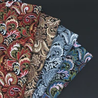 50cmx145cm pure cotton ethnic style big cashew print fabric diy handmade cotton clothing shirt fabric