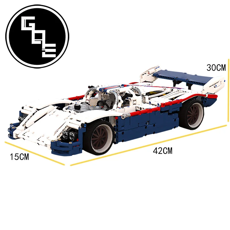 

High-Tech Super Racing Car 956 Le Mans Speed Champion Vehicle MOC-38167 Roadster Model Building Blocks Bricks Toys For Kids Gift