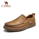 Мужские лоферы CAMEL из воловьей кожи, в стиле ретро, повседневная обувь на мягкой подошве, новинка 2021, осенняя удобная мужская обувь