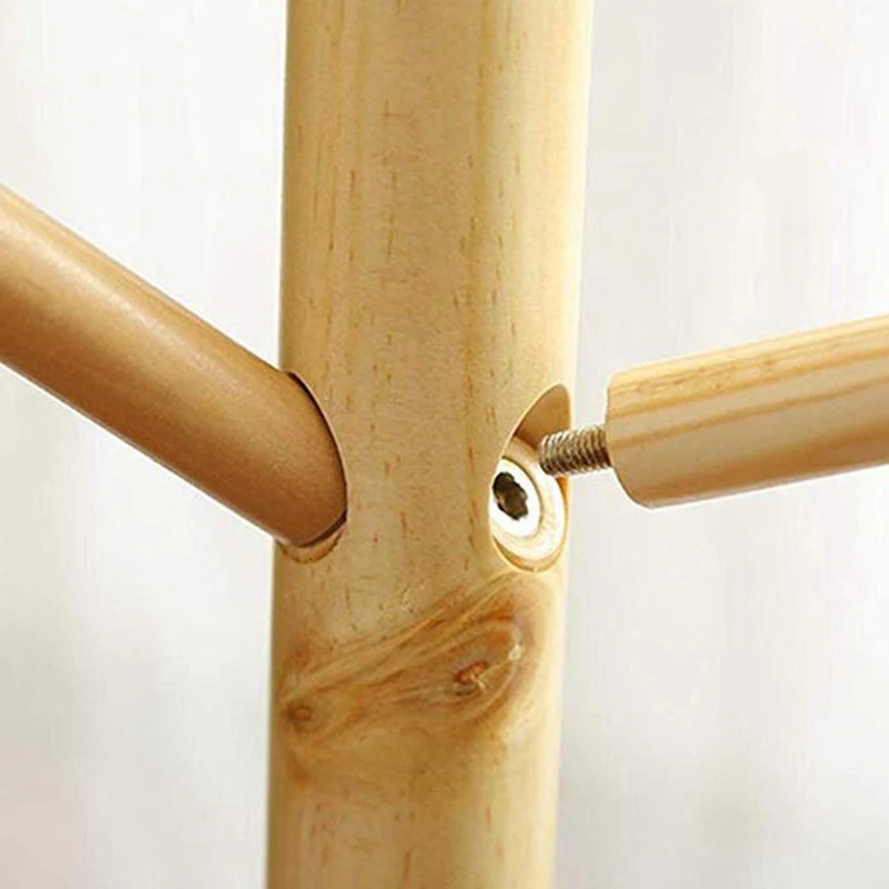 Модная Вешалка из цельной древесины напольная вешалка для пальто креативная