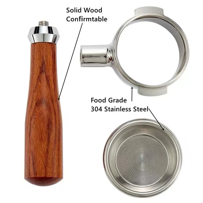 304 корзина с фильтром для кофе без дна из нержавеющей стали 58 мм эспрессо-машины