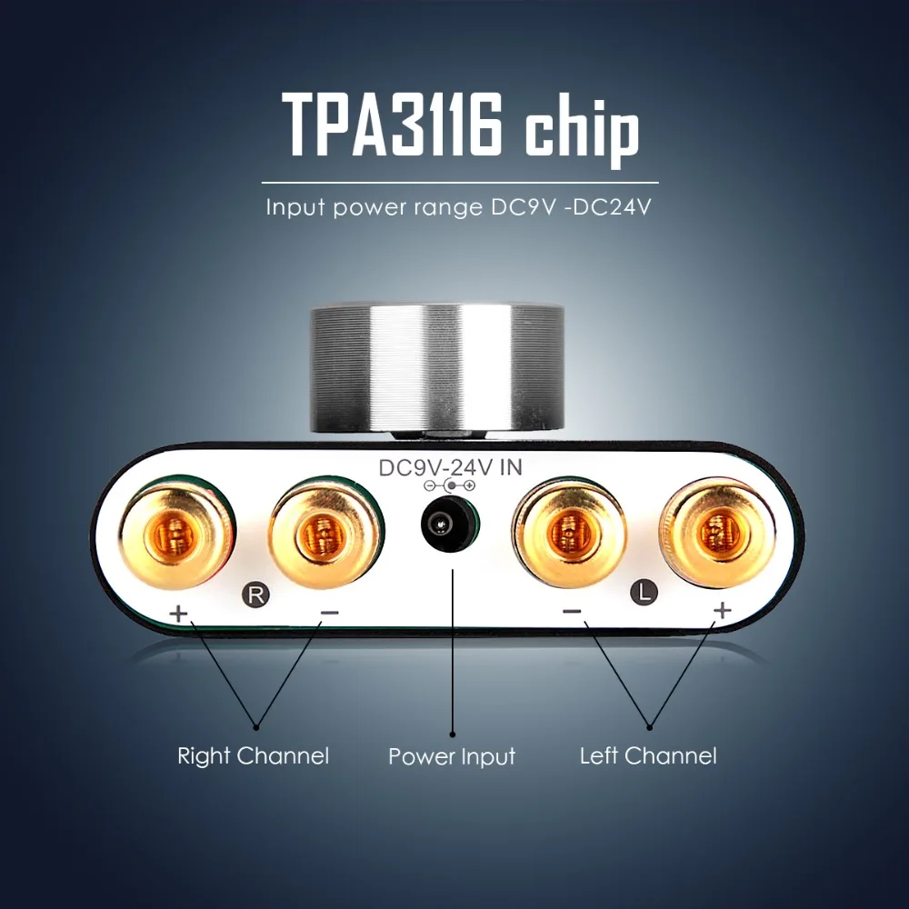 Дук аудио мини Bluetooth 5,0 TPA3116 Мощность усилитель Беспроводной аудио приемник Hi-Fi стерео 12V автомобильный усилитель для дома АУДИО 50 Вт+ 50 Вт
