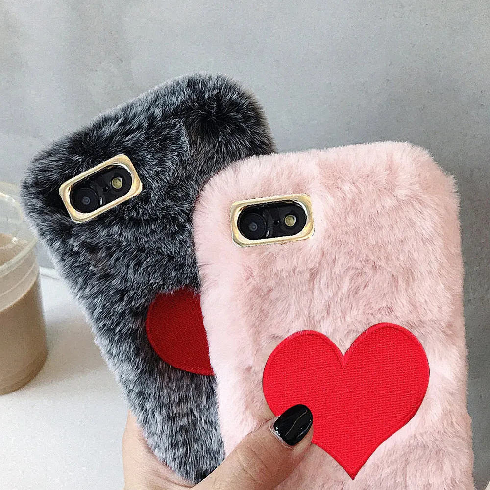 LAPOPNUT роскошный пушистый мех мягкий чехол для iPhone 7 Plus 8 6S 6 5 5S SE милый плюшевый