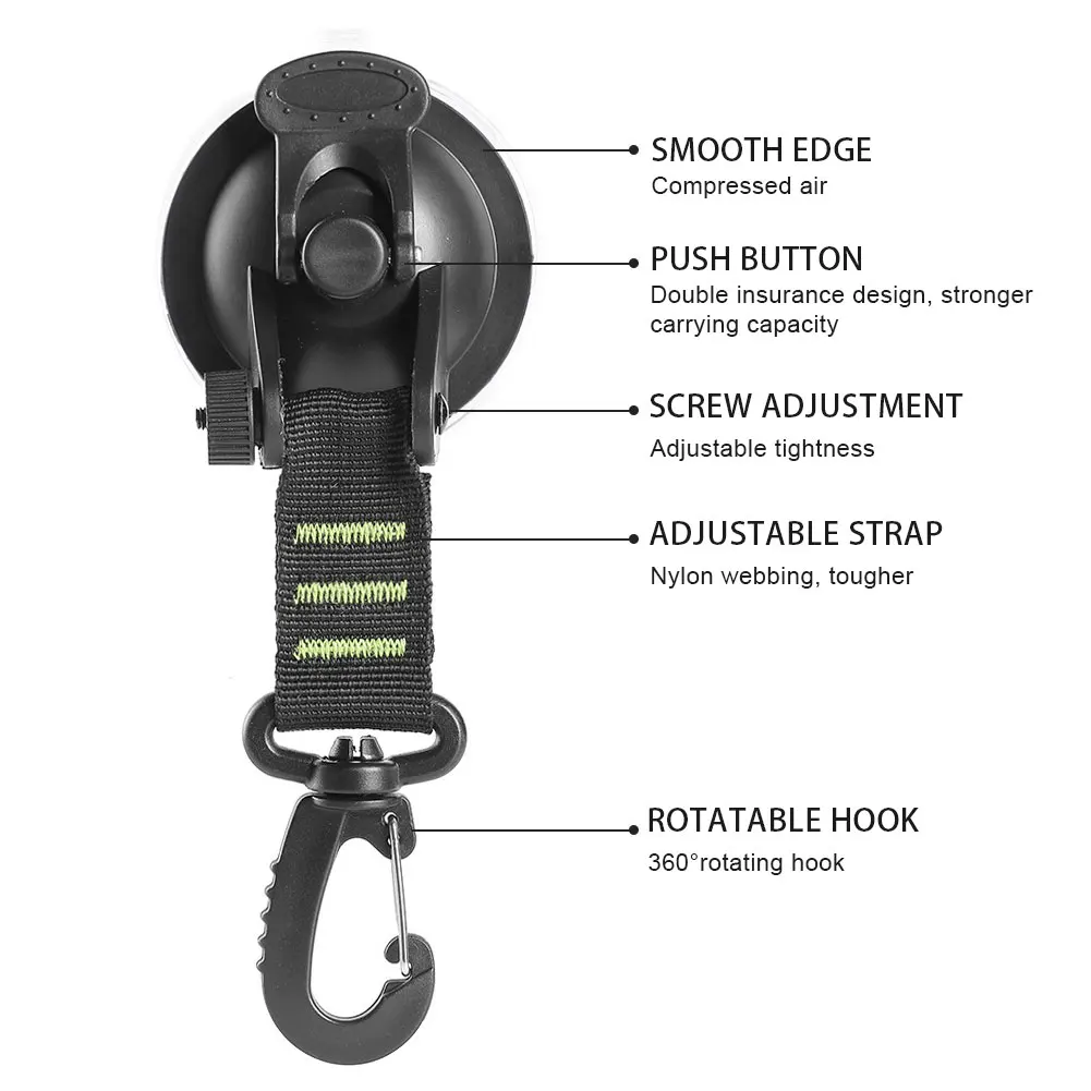 

6Pcs 360 Rotation Outdoor Suction Cup Anchor Securing Hooks Portable Reusable Heavy Duty Vacuum Suction Cup Hook Organization