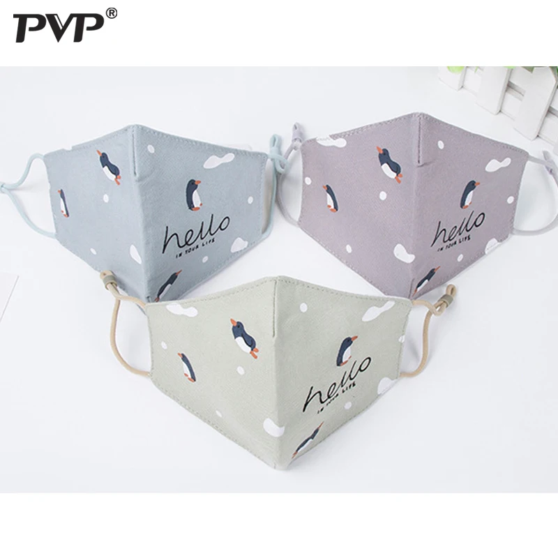 PVP 1 шт. хлопок PM2.5 детская Анти-пыль с милым принтом пингвина для маленьких