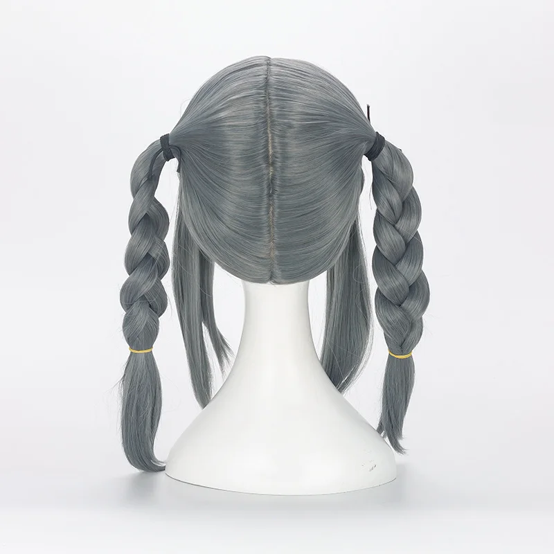 

Anime Comic Danganronpa 2 Goodbye Despair Cosplay Wigs Peko Pekoyama Cosplay Wig Synthetic Wig Hairs Gray Cosplay Accessory Hot