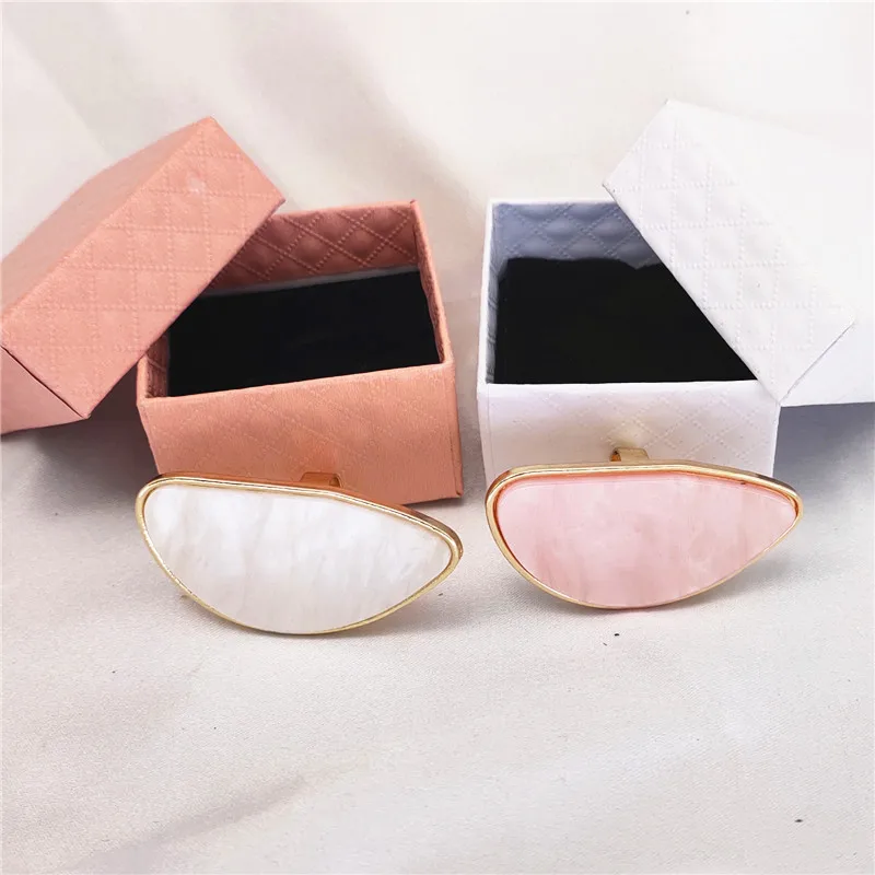 

Fashion Box ring Classic Hyperbole big rings geometry adjustable ring Bohemia acrylic rings for women Nightclub ring jewelry
