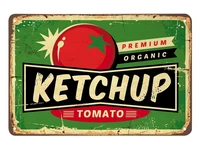 ketchup tin signtomato healthy food delicious restaurant vintage metal tin signs for cafes bars pubs shop wall