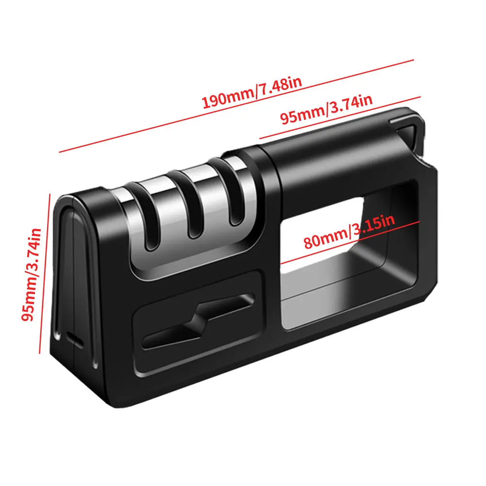 

Knife Sharpener 4 In 1 Diamond Coated&Fine Rod Knife Shears Kitchen Diamond Sharpening Whetstone Stone Non-Slip Knife Sharpener
