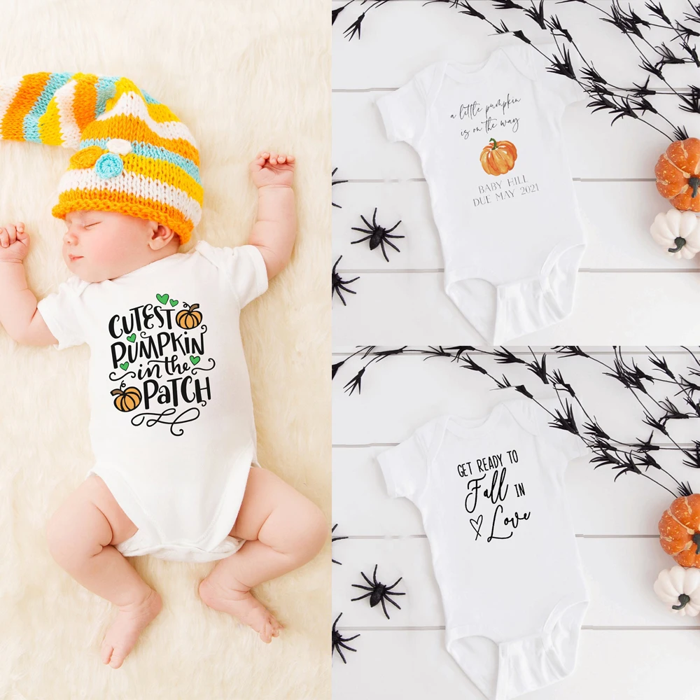 

Cutest Pumpkin First Halloween Pumpkin Baby Girl Bodysuits Baby Boy Ropa Newborn Girl Thanks Giving Clothes