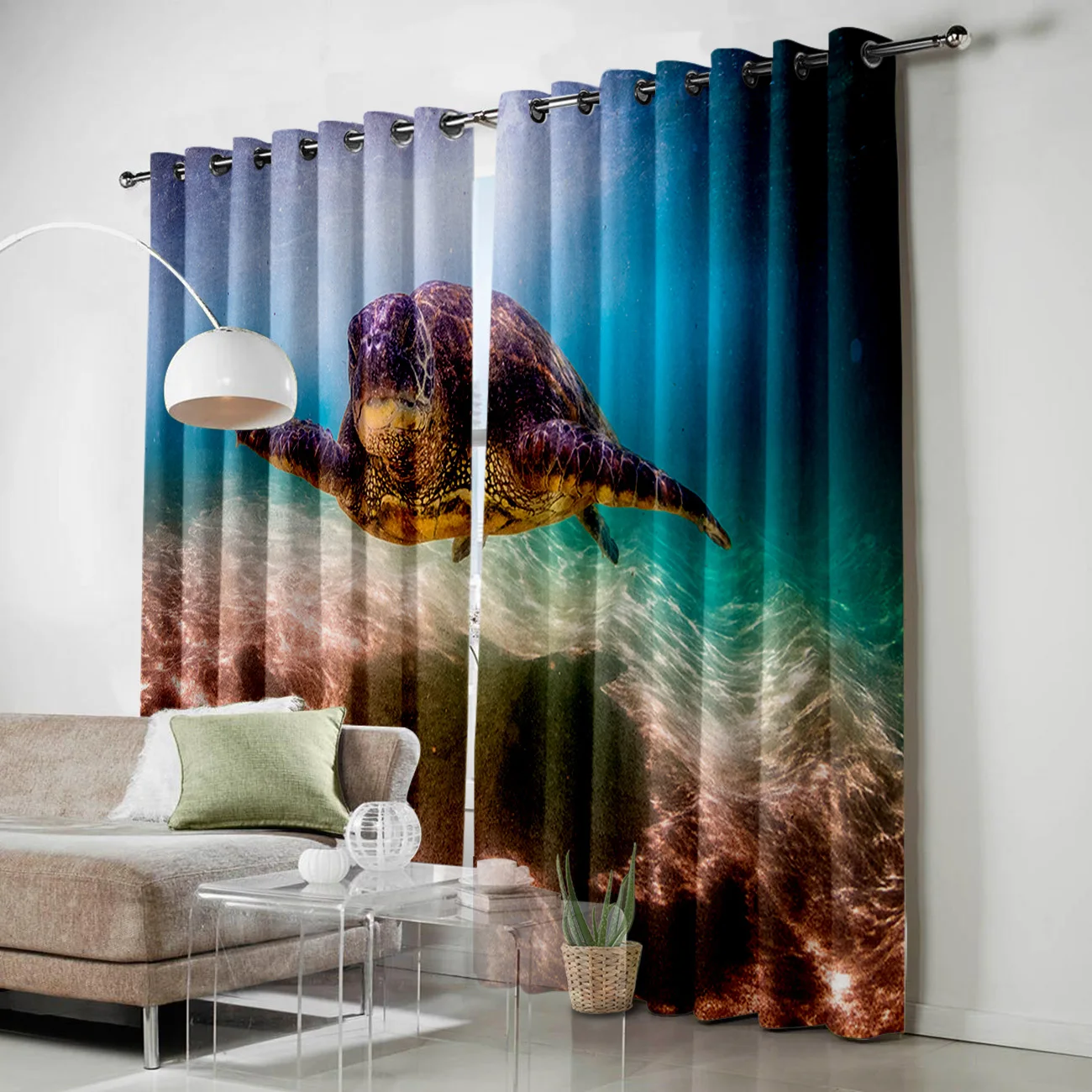 Шторы с коралловым морем занавески принтом животных для гостиной спальни