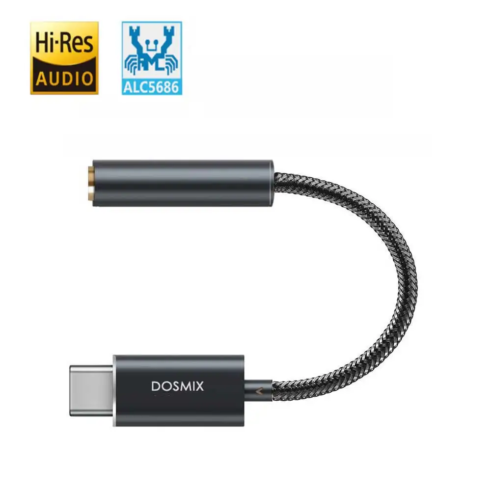 В наличии Dosmix 32 бит 384 кГц DAC усилитель для наушников USB Type-C аудиоадаптер с