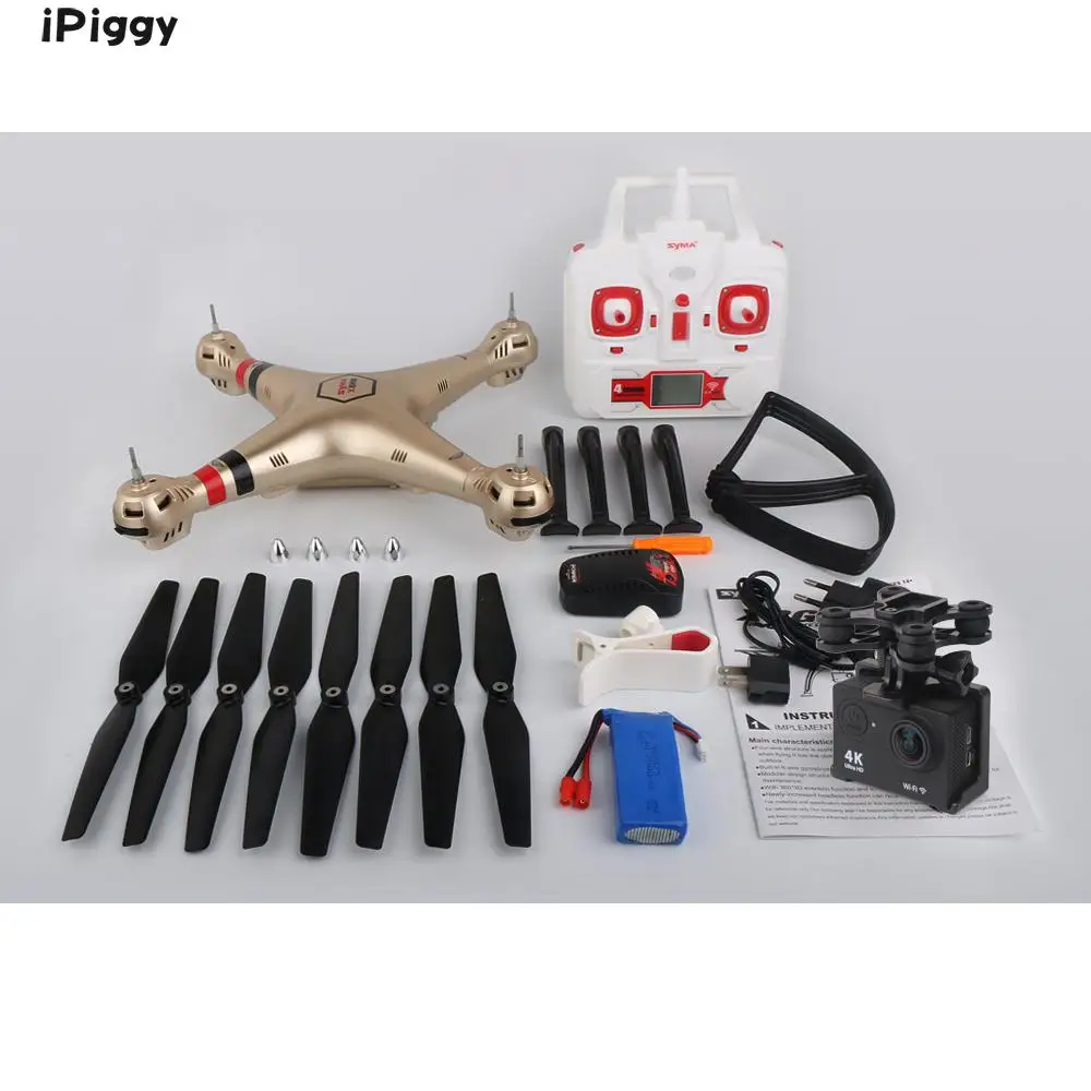 2017 SYMA X8W X8HW 6 оси гироскопа RTF Дрон RC FPV дрона с дистанционным управлением 4 K/1080 P WI FI