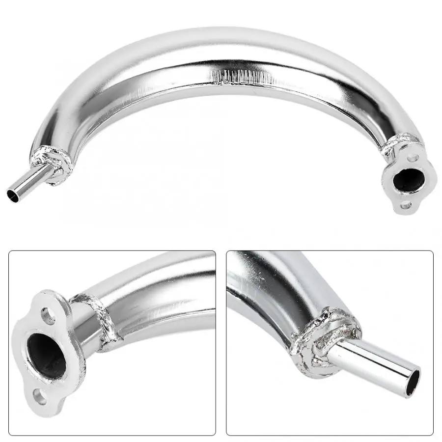 Банан Хромированный Цвет глушитель выхлопной трубы подходит для 80cc 66cc 49cc