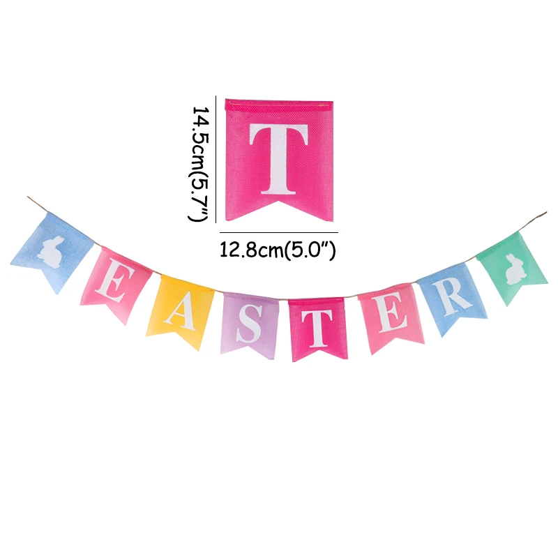 easter banner Cyuan 30 см Пасхальные украшения из натурального ротанга венок для фотосъемки Христос воскрес с пасхальными яйцами Декор пасхальное детское платье вечерние свадебные сувениры Счастливой Пасхи вечерние подарки «сделай сам» - Цвет: easter banner