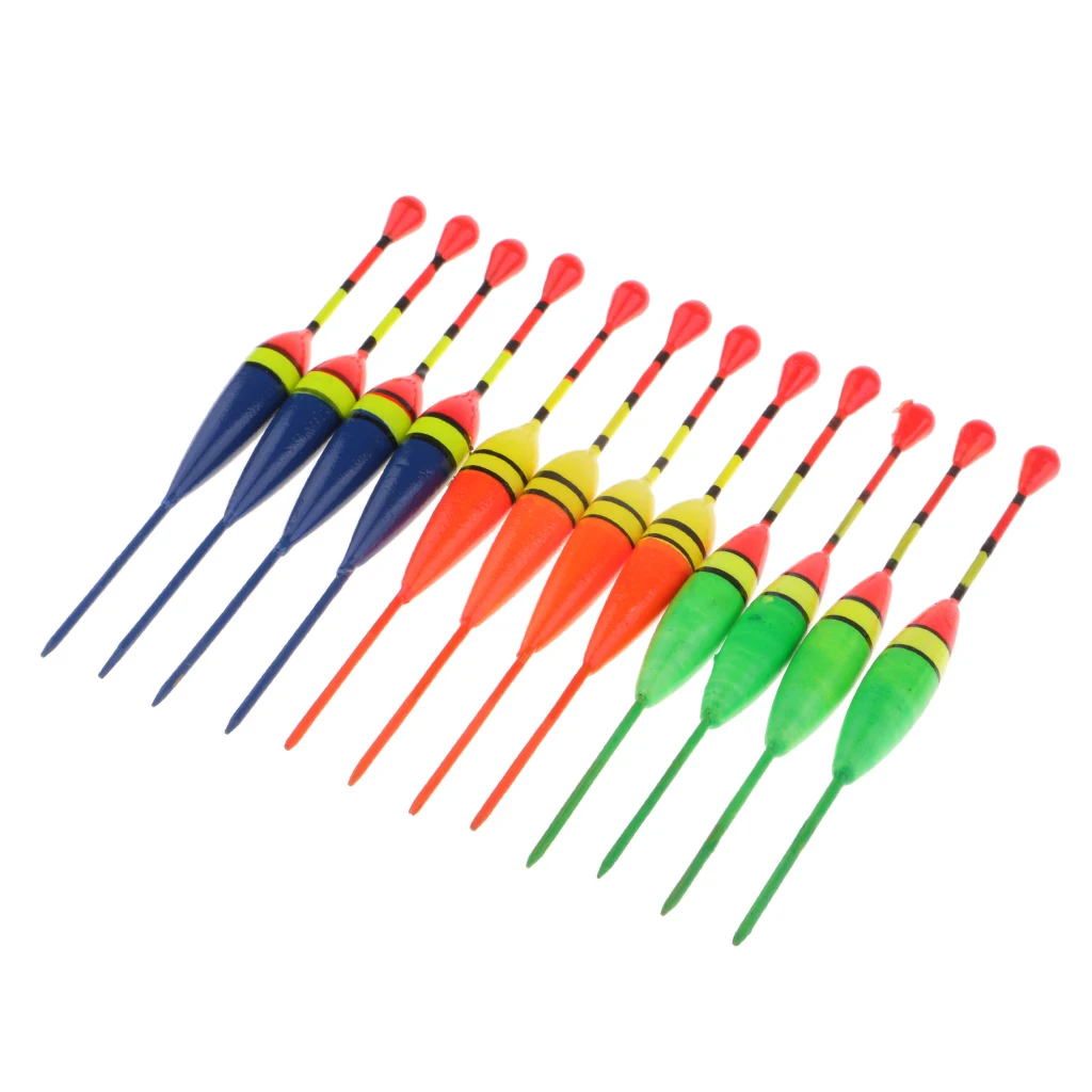 12 шт./упак. рыболовный поплавок набор поплавков деревянный буй рыболовная удочка