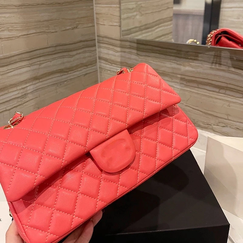 

2021 High-end luxury ladies handbags casual fashion leather shoulder bag female small golden ball messenger bag square wallet