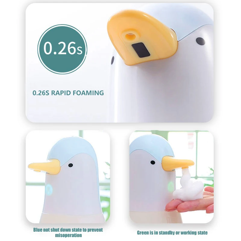 

Bathroom Kitchen Product Foam Dispenser Delicate Soft Foam Automatic Bubbles Without Touch USB Recharge Capacity Of 400ML