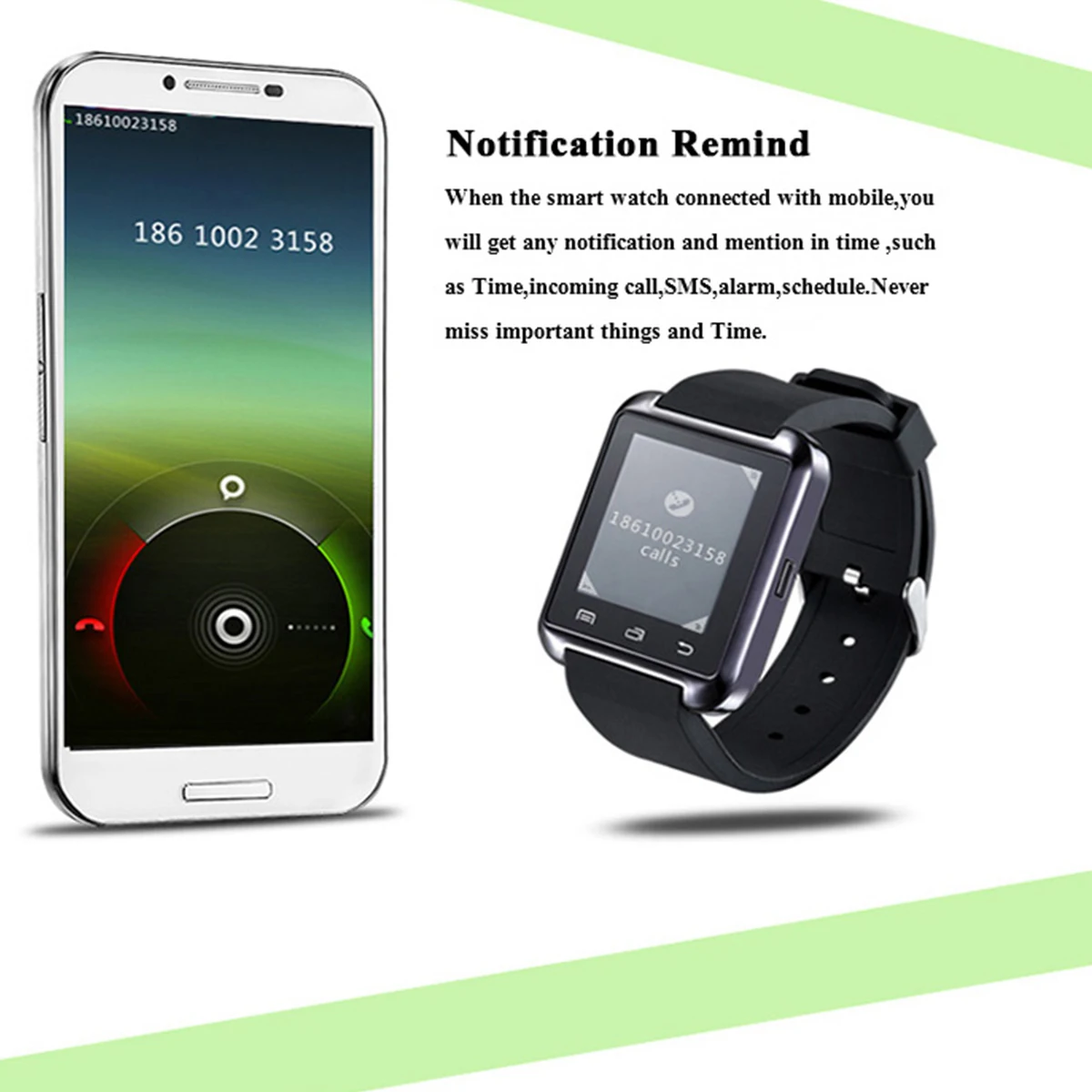 Умные часы U8 беспроводные наручные с сенсорным экраном умные поддержкой Bluetooth