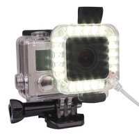 usb 20 led action camera lens ring shooting nightshot flash fill light lamp for gopro hero 4 3 3 waterproof housing case