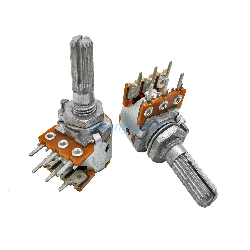 ALPS RK163 10KBx2 50KBx2 100KBx2 аудио потенциометр громкости усилителя Hifi двойной вращающийся