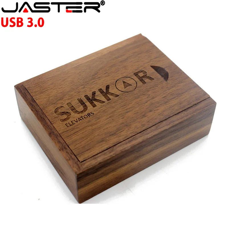JASTER USB 3 0 Пользовательский логотип деревянное сердце + коробка карта памяти Флеш