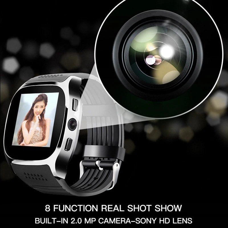 С камерой Bluetooth Смарт часы с поддержкой sim карты TF вызов Facebook спортивные наручные