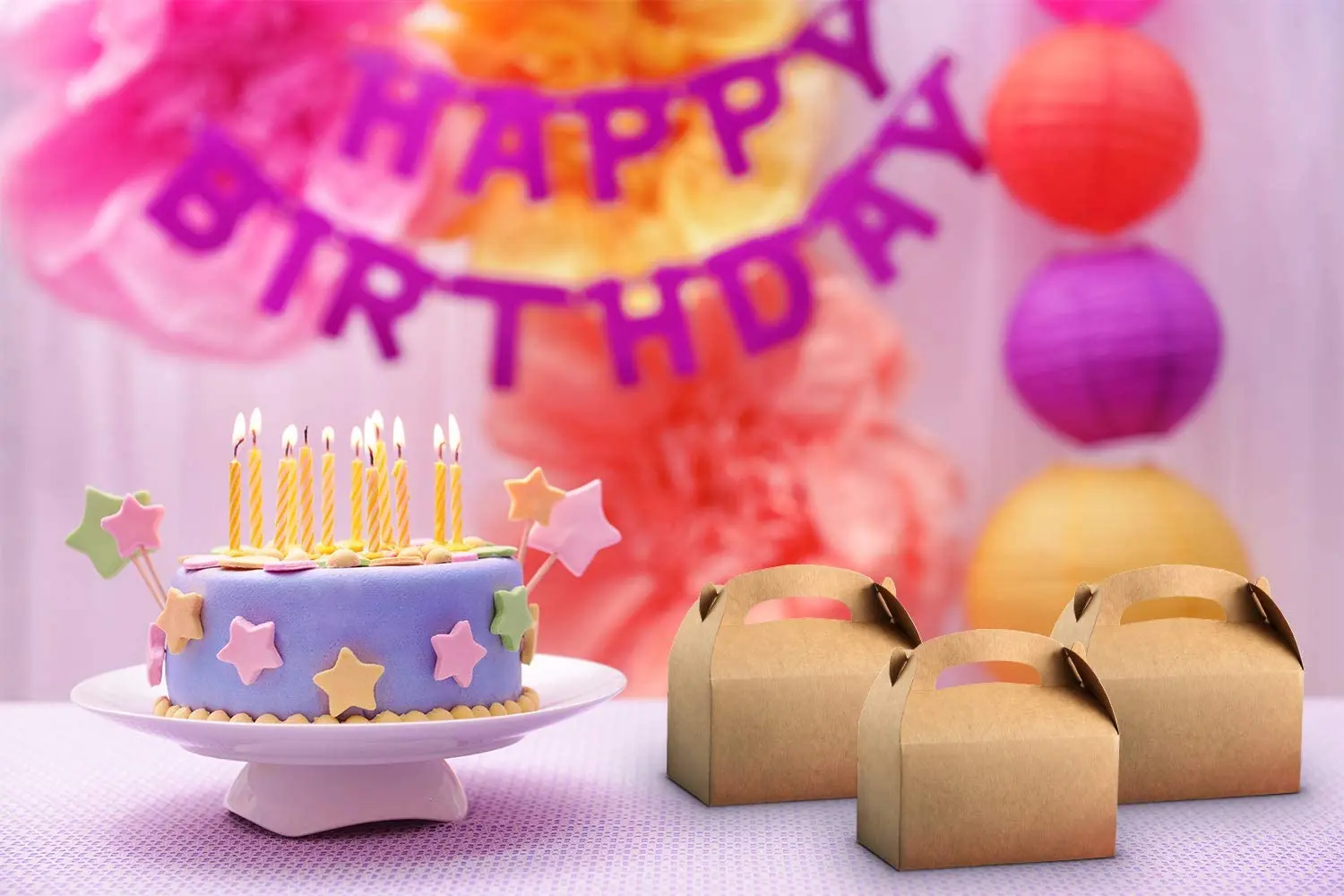 Подарочные коробки из коричневой крафт бумаги 20 упаковок Подарочная коробка для