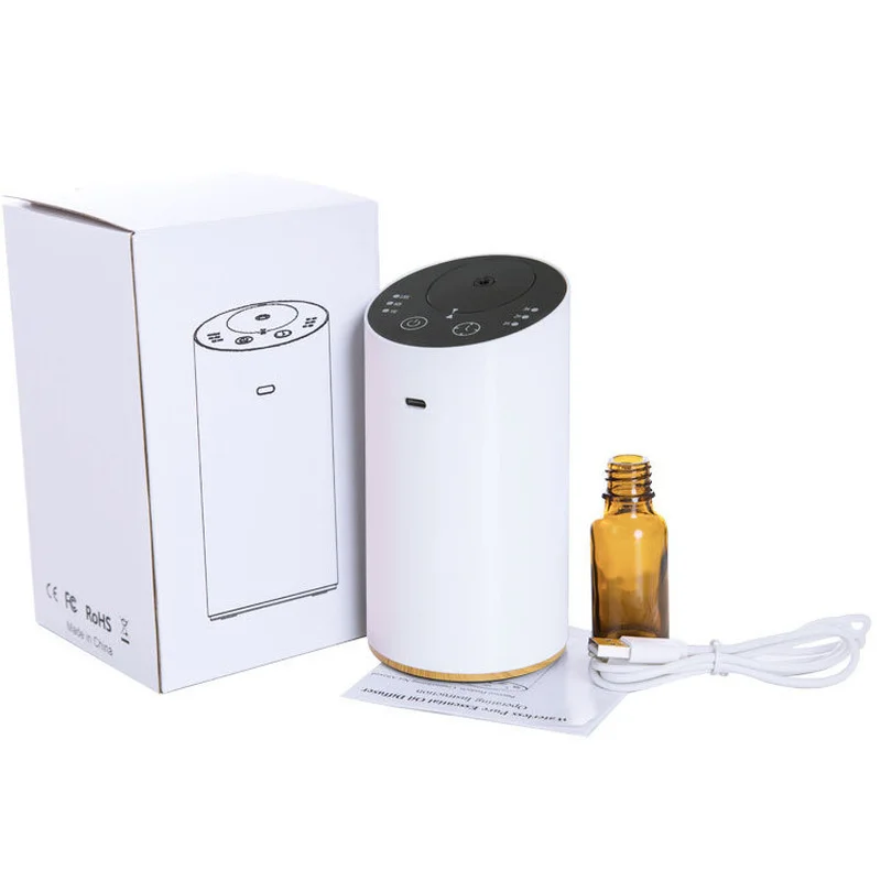 

Leak-proof Waterless Aromatherapy Nebulizer Essential Oil Diffuser Scent Fragrance Machine for Home Car Office with Timer