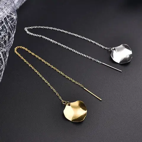 Цепочки для сережек из нержавеющей стали, золотые, 10 шт.