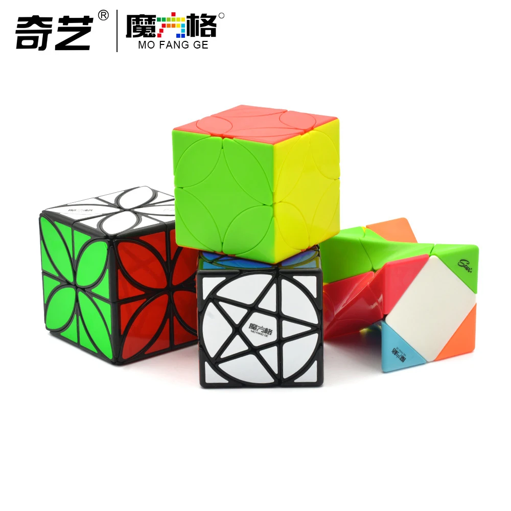 

Magic cube puzzle QiYi MoFangGe Clover Pentacle Chinese Coin Cube professional strange shape educational creative twist toy Cube