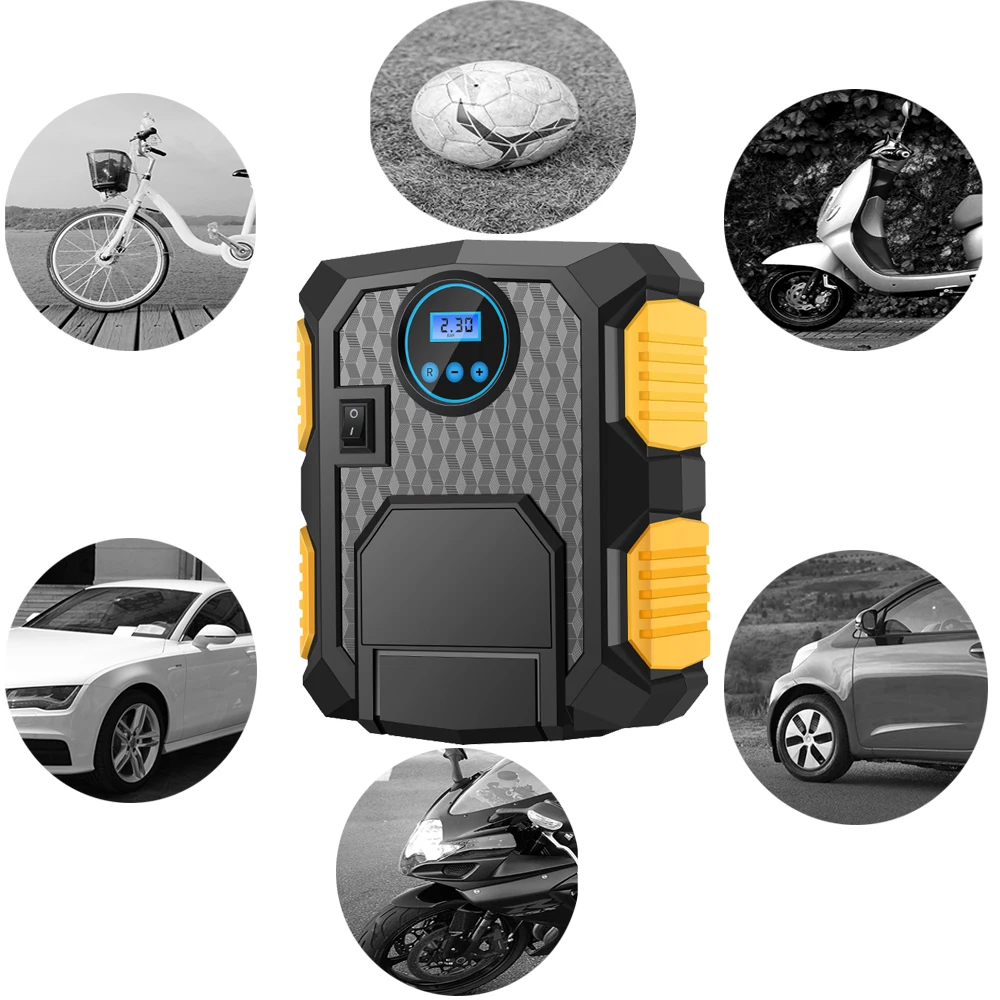 

Новинка, портативный цифровой насос TiOODRE для накачивания шин, 12 В постоянного тока, автомобильный воздушный компрессор, насос 150 PSI, 120 Вт, 35 л/...