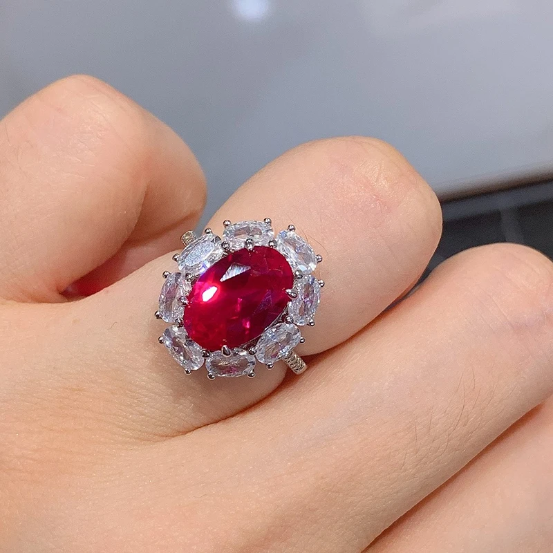 

JoiasHome Trendy 925 Sterling Silver Rings for Woman Charms with Gemstone for Wedding Engagement Women Jewelry Wholesale