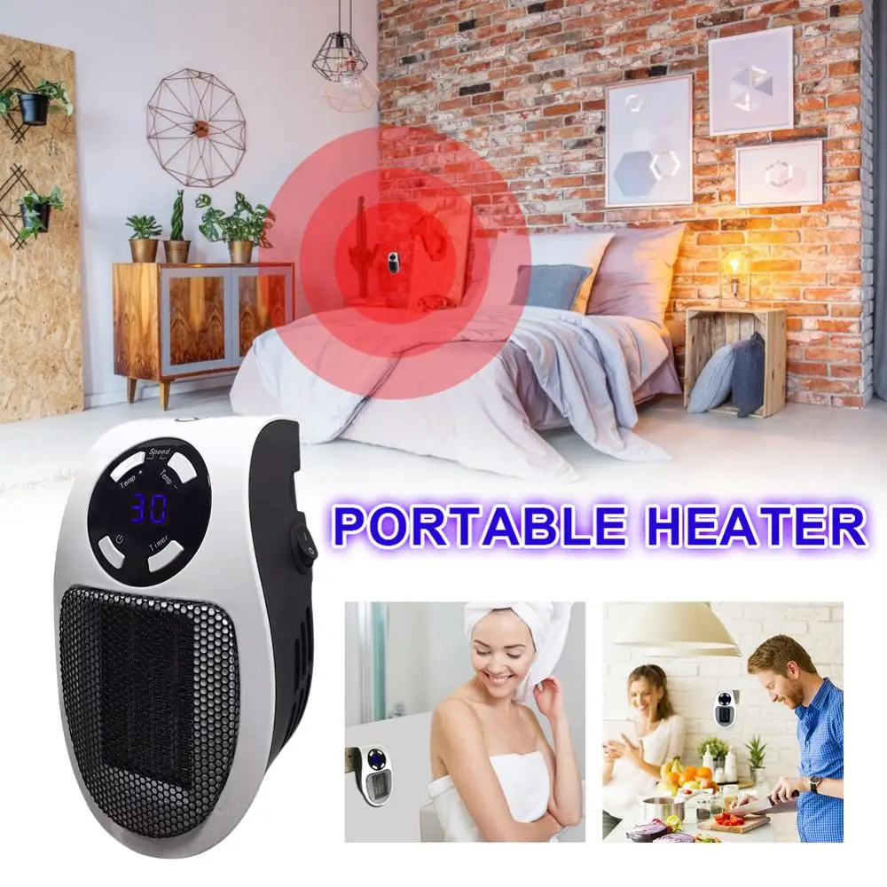 

110-220V Wall-Outlet Mini Electric Air Heater Powerful Warm Blower Fast Heater Fan Stove Radiator Room Warmer For Home Office