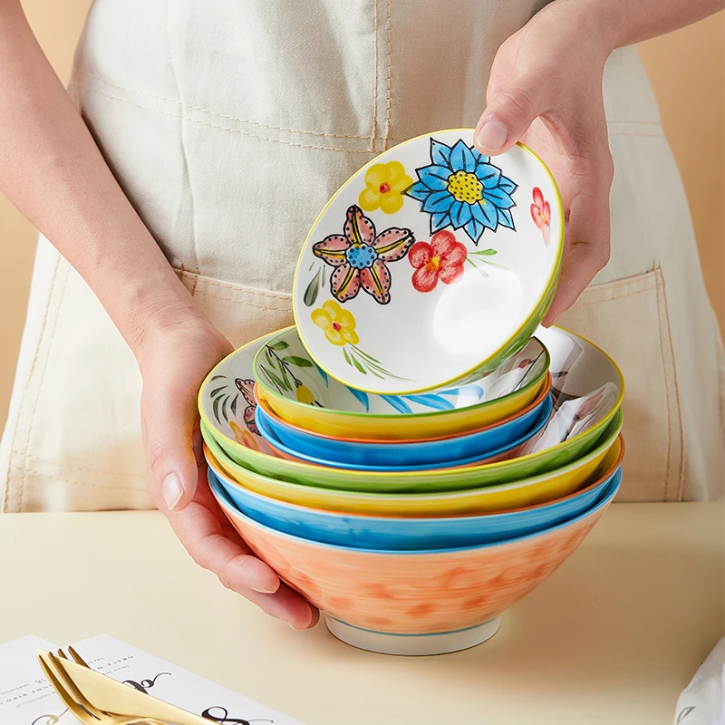 Европейская керамическая большая миска для супа лапши салата большие закуски