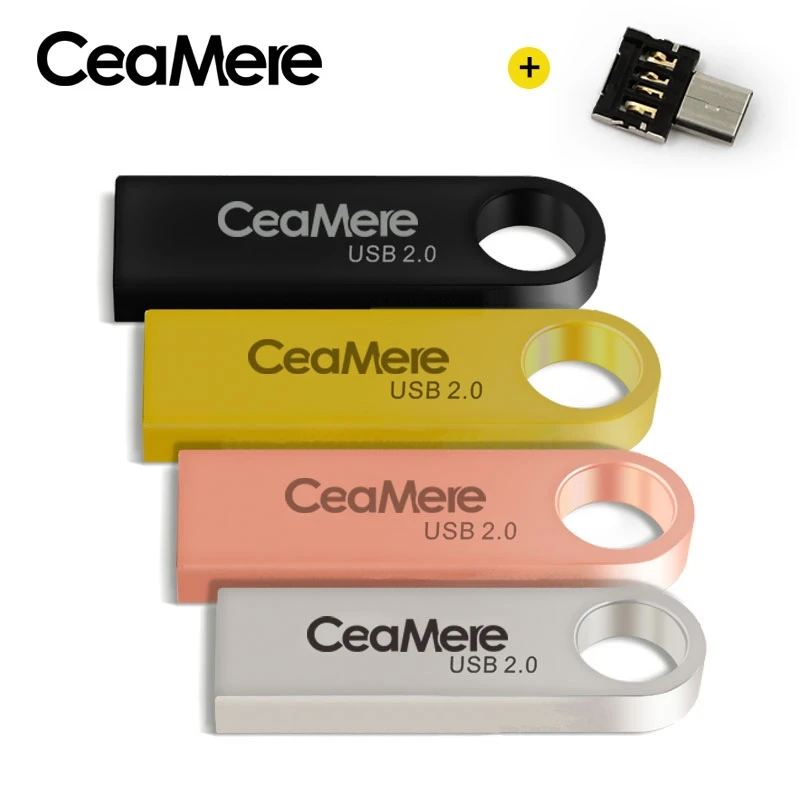 CEAMERE C3 USB флеш-накопитель 16 Гб/32 ГБ/64 Гб/128 ГБ флеш-накопитель Флешка флеш-диск USB 2,0 карта памяти USB диск 4 цвета настоящий