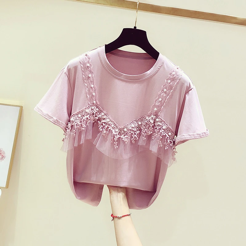 

T Shirt Women HANoween Tshirt Short Sleeve Cotton FAN Shirt Women Amuk White