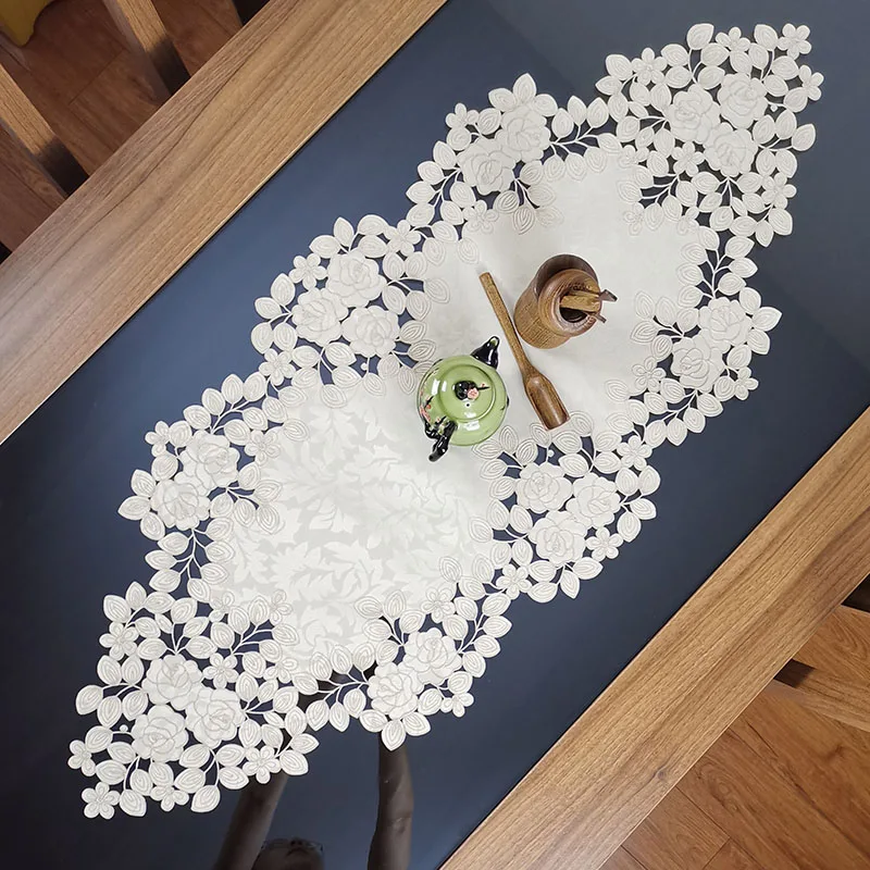 Скатерти и дорожки для стола современные роскошные украшения дома Цветочная