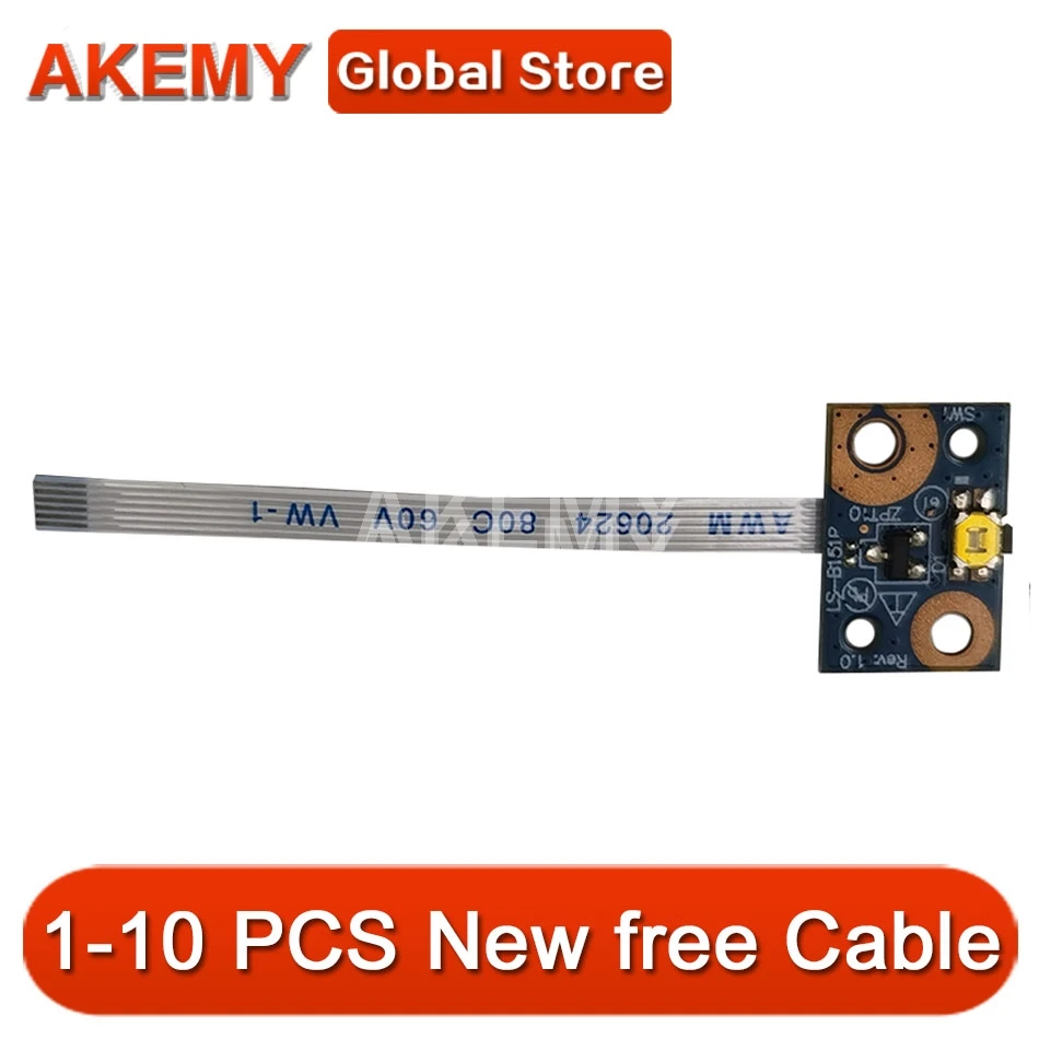 

1-10 шт. плата кнопки питания Akemy с кабелем для HP Stream X360 11-P серии 755733-001 LS-B151P 11-P010NR 11-P015WM 11-P010NA