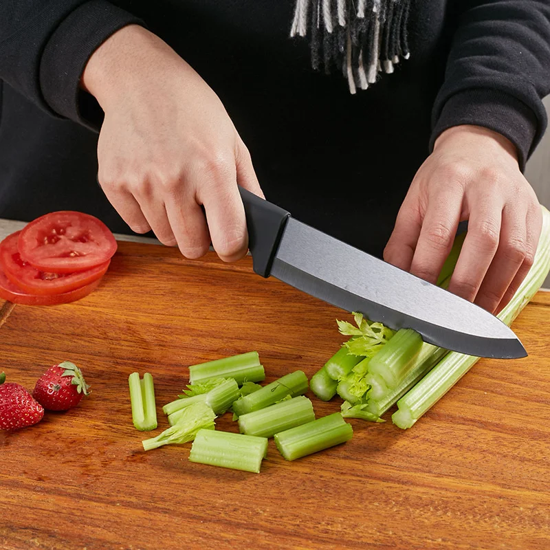 6-дюймовый Керамический нож с черным лезвием черный керамический для фруктов
