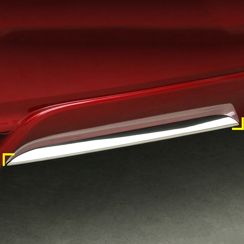 CARMANGO for Toyota Camry XV70 2018 2019 Auto Car Styling Rear Bumper Pad Chrome Cover Trim Frame Sticker Exterior Accessories | Автомобили