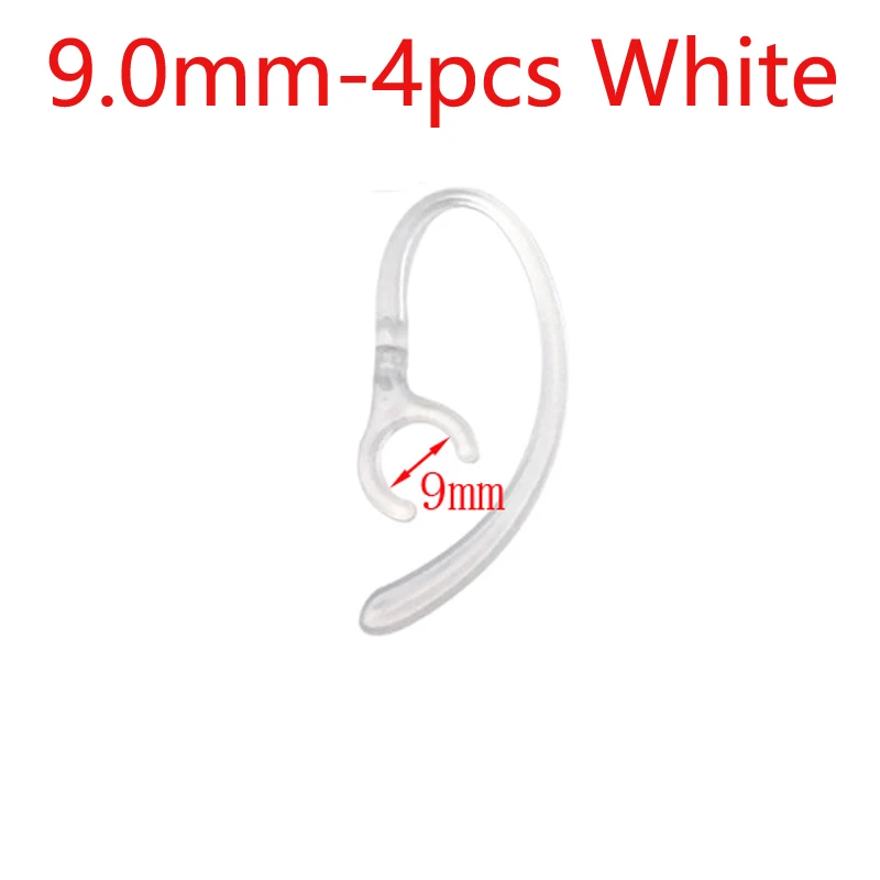 9.0mm-4pcs White 2 шт./4 шт., зажим для наушников, крючок для наушников, крючок для наушников, вешалка для Bluetooth гарнитуры, 6,0 мм, 7,0 мм, 8,0 мм, 9,0 мм - Цвет: 9.0mm-4pcs White
