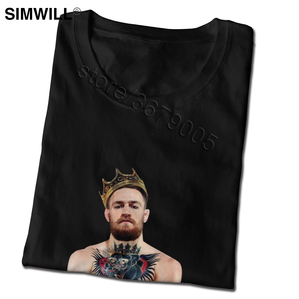 Красивая Мужская крутая футболка Conor Mcgregor с коротким рукавом хлопковая для
