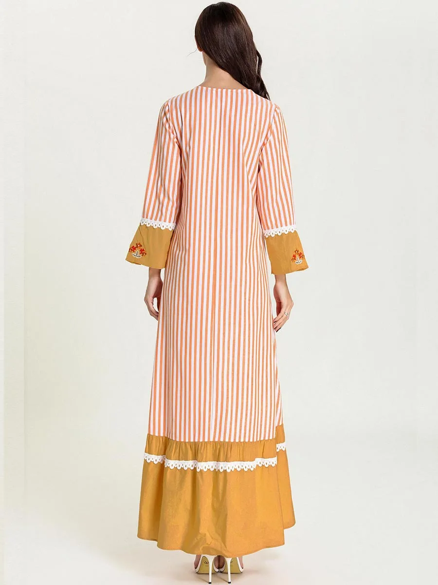 Марокканский кафтан мусульманское платье мусульманская одежда модная вышитая с