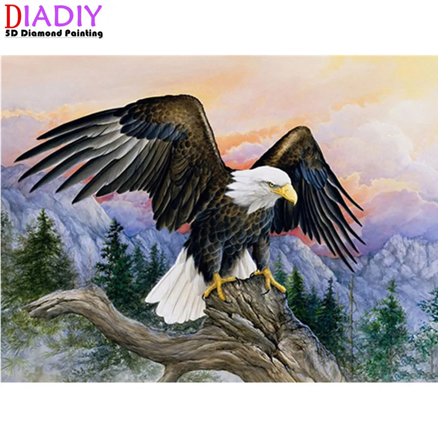 

Набор для алмазной вышивки «Летающий орел», картина 5D «сделай сам» с мотивами природы, полная выкладка, мозаика, для домашнего декора