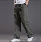 Штаны мужские хлопковые, тонкие, с несколькими карманами, эластичные, очень большого размера, весна-лето, M-6XL