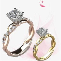 fashion silver plated bling rhinestone engagement ring women beautiful gift